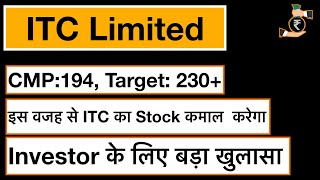 ITC Limited  इस वजह से ITC का Stock कमाल करेगा  Investor के लिए बड़ा खुलासा [upl. by Clynes772]