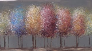 Easy Acrylic Painting Tutorial  Impressionist Trees  Free Lesson [upl. by Traver]