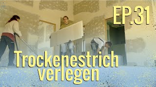 Hausbau Vlog Ep 31  🔨100m² Trockenestrich verlegen 🔨 [upl. by Tterrag]