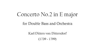 Dittersdorf Double Bass Concerto No2 in E major Sheet music [upl. by Laehctim]