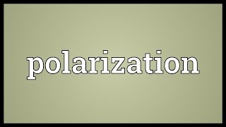 Polarization Meaning [upl. by Weintrob]