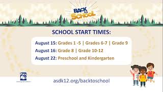 ASD School Start Times  Back To School 2024 [upl. by Maidy611]