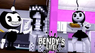 Minecraft BENDYS LIFEBENDY HIDES LEAH IN THE INK FACTORY BEHIND ALICE ANGELS BACK [upl. by Roma]