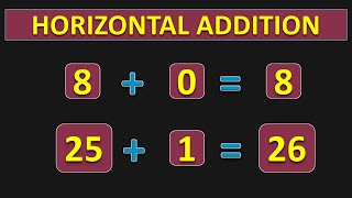 Class 1  How to do HORIZONTAL and VERTICAL ADDITION   PMCE [upl. by Ordnassela]