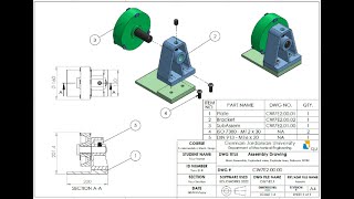 CW74 Sections Assembly Drawings  SolidWorks Arabic [upl. by Bevis]