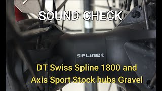 SOUND CHECK DT Swiss Spline 1800 and Axis Sport Stock Hubs for Gravel [upl. by Rycca]