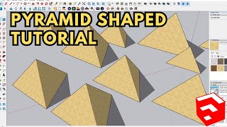 SKETCHUP BEGINNER TUTORIAL HOW TO MAKE A PYRAMID IN SKETCHUP [upl. by Odel483]