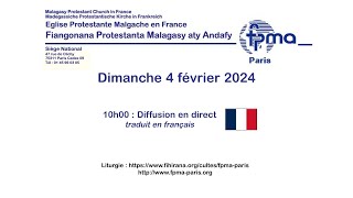 Culte  Dimanche 4 Février 2024 [upl. by Keese]