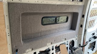 VW Crafter camper van build making trim ring finishing panels for the side podsflares [upl. by Adela]