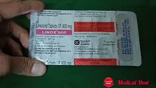 Linezolid tablets ip 600 mg in hindiनिमोनियाफैफडो का infection की बेस्ट दवा  Linox 600 Tablet [upl. by Atilamrac]