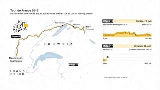 Tour de France in der Schweiz Der Streckenverlauf  Bern  Streckenverlauf  2016 [upl. by Elisa]