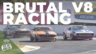 Incredible sliding threeway TransAm fight to the finish [upl. by Ennovahc451]