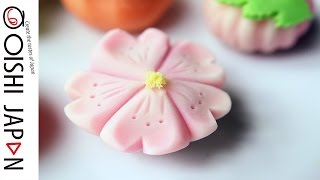 Cherry blossoms 桜の花びら  Nerikiri Artistic Cake Series [upl. by Meekyh507]