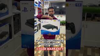 PS4 1TB REFURBHISED WITH 500 GAMES WITH 1 YEAR WARRANTY  22000₹ [upl. by Cecile919]