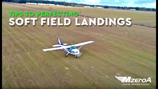 Soft Field Landing  MzeroA Flight Training [upl. by Sajet]