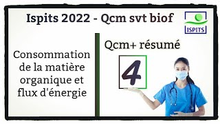 Ispits 2022  Qcm svt biof  Consommation de la matière organique et flux dénergie 4 ✌️ [upl. by Stace]