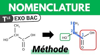 NOMENCLATURE chimie organique 🎯 Exercice BAC Chimie [upl. by Akineg402]