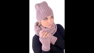 Шапка Спицами  видеомодели  2019  Cap knitting video  Mütze strickendes [upl. by Nuncia156]