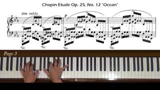 Chopin Etude Op 25 No 12 quotOceanquot Piano Tutorial [upl. by Athiste886]