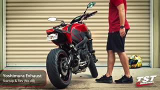 Epic Exhaust Sound Yamaha FZ09 Yoshimura R77 Full System [upl. by Bortman]