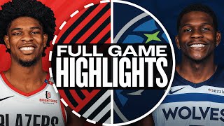 TRAIL BLAZERS at TIMBERWOLVES  FULL GAME HIGHLIGHTS  November 8 2024 [upl. by Noit]