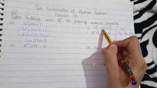 Factorization of algebraic expression  Exercise 7B Question 2  Class 7 [upl. by Morrie267]