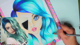 How to draw BibisBeautyPalace  Bibi malen mit Copics  Foxy Draws [upl. by Flavian]