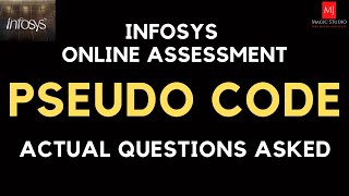 INFOSYS 202120222023  PSEUDOCODE QUESTIONS with ANSWERS MUST DO [upl. by Aehs]