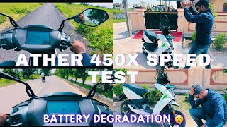 Ather 450X Speed test 😱  performance Issues after 7500km😵  Electric Scooter  EV [upl. by Imoyn]