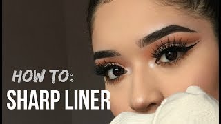 HOW TO  SHARP Winged Eyeliner♡ [upl. by Strohben]