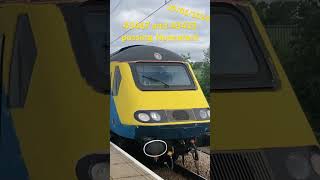 The strangely liveried 43s 43467 and 43423 passing Nuneaton class43 [upl. by Ibrahim]