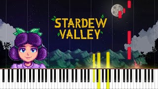 Dance of the Moonlight Jellies  Stardew Valley Piano Cover  Sheet Music 4K [upl. by Mailand]