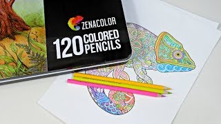 120 Lápices de colores Zenacolor  Primeras impresiones [upl. by Prakash]