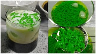 Cara membuat cendol nutrijel tepung beras enak dan segar [upl. by Kcirneh]