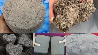 Asmr soft earthy damp texture pure charcoal grainy sand cement dry crumbling oddly satisfying🥱 [upl. by Ugo]