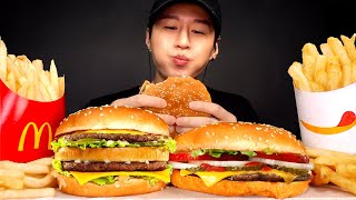 ASMR BATTLE BIG MAC vs WHOPPER No Talking  Zach Choi ASMR [upl. by Joab]