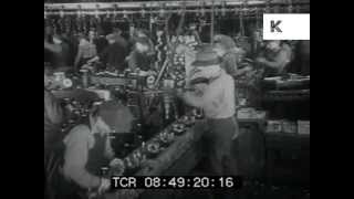 1930s Detroit car factory production lines manufacturing [upl. by Imoyaba]