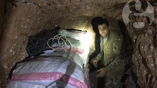 Inside a captured Isis sniper tunnel near Mosul [upl. by Saber]