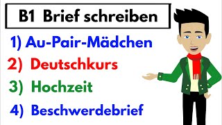 Prüfung B1  DTZ  Brief schreiben 2021  Neu   4 wichtige Briefe [upl. by Faden]