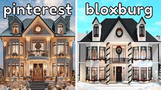 Building a SNOWY FAMILY HOUSE in Bloxburg [upl. by Eulau]