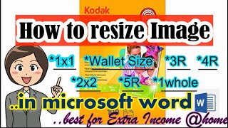 How to Resize Image 1x1 2x2 wallet size 3R 4R5R1wholesize Best for Extra Income  home 2020 [upl. by Lotz]