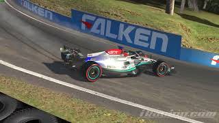 Realistic AMG W13 FLATOUT Across Mount Panorama  Huge CRASH [upl. by Eladnar]