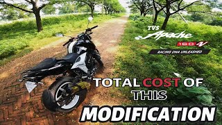 My Apache RTR 160 4V modification cost in Bangladesh  2024 [upl. by Gerianna]