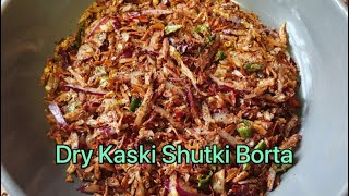 Dry Kaski Shutki Borta Recipe  Aysha’s Rannagor UK [upl. by Leuamme]