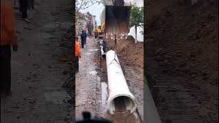 Underground drainage pipe construction process [upl. by Ploss]