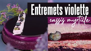 Entremets violette cassis myrtille  recette irrésistible 💜 [upl. by Hastings]