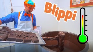 Blippi Makes Chocolate At The Chocolate Factory  Blippi Educational Videos for Kids [upl. by Berthe]