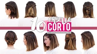 10 peinados fáciles para cabello corto o media melena  Patry Jordan [upl. by Emersen]