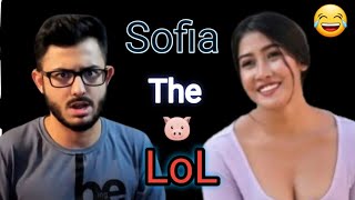 SOFIATHE LOL  CARRYMINATI Roast SOFIA ANSARI  CarryMinati [upl. by Giark72]