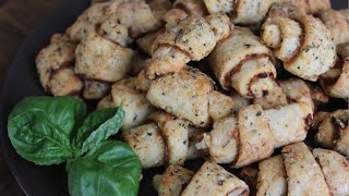 schnelle herzhafte Röllchen mit Parmesan und Frischkäsecreme  auch vegetarisch möglich [upl. by Emerick]